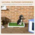 Artificial Grass Puppy Toilet with Removable Tray – Blue