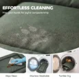 Foldable Pet Travel Mat – Army Green, 90 × 60cm