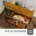Dog Crate Furniture with Opening Top – Rustic Brown, 98cm
