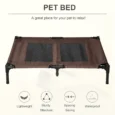 Large Elevated Dog Bed Metal Frame – Brown, Black