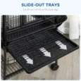 Bird Cage with Play Top, Seed Guard and Stand – Dark Grey, 156cm