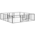 Heavy Duty Puppy Playpen 12 Panels – Black