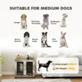 Indoor Dog Crate End Table with Cushion – Grey wood effect