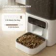 4.5L WiFi Automatic Cat Feeder with Stainless Steel Bowl – White