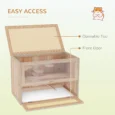 Wooden Hamster Cage 60x35x42cm Small Animals – Natural Wood Finish