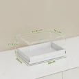 Acrylic Reptile Terrarium with Vents 30x20x15cm – Transparent, White