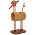 Deer-Style Cat Tower with Tunnel and Jute Posts – Brown, 98cm