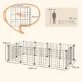 12-Panel Metal Pet Playpen Enclosure – Black
