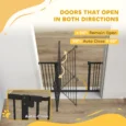 Adjustable Dog Gate – Black, 78cm High, 74–100cm