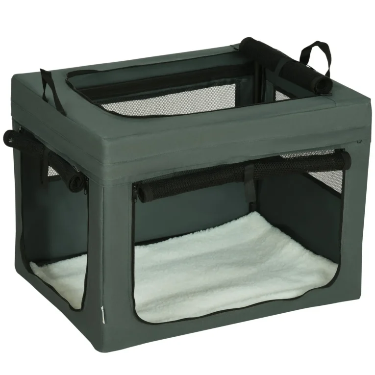 Folding Fabric Pet Carrier – Grey, 69 × 51 × 51cm Folding Fabric Pet Carrier – Grey, 69 × 51 × 51cm