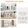 Three-Panel Freestanding Dog Gate – White, 61cm