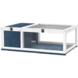 Tortoise Habitat Solid Wood 91×60.5x32cm – Blue