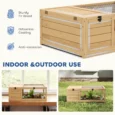 Wooden Tortoise House with Mesh Roofs – Light Yellow