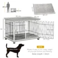Furniture Dog Crate with Washable Cushion – Graphite Grey