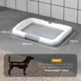 Dog Toilet 46.5L x 34W x 5.5Hcm – Grey and white