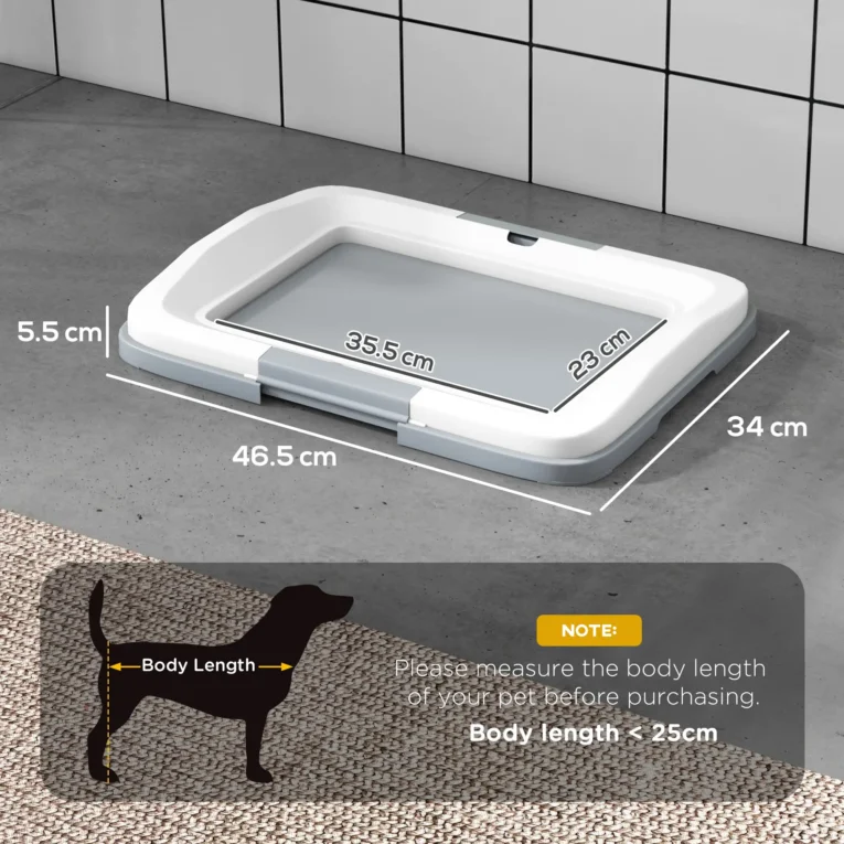 Dog Toilet 46.5L x 34W x 5.5Hcm – Grey and white Dog Toilet 46.5L x 34W x 5.5Hcm – Grey and white