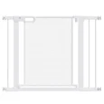 Auto-Close Dog Gate with Extension Kit – White, 75–103cm