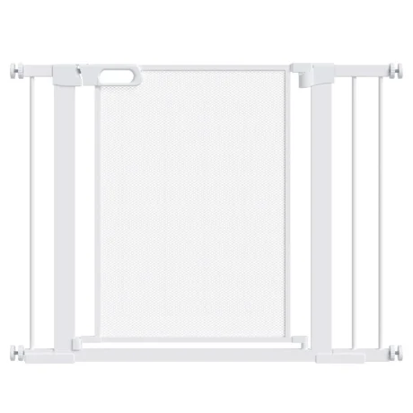 Auto-Close Dog Gate with Extension Kit &ndash; White, 75&ndash;103cm