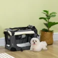 Folding Fabric Pet Carrier – Grey, 50.5 × 33.5 × 35cm