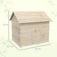 Wooden Duck Shelter with Opening Roof – Natural