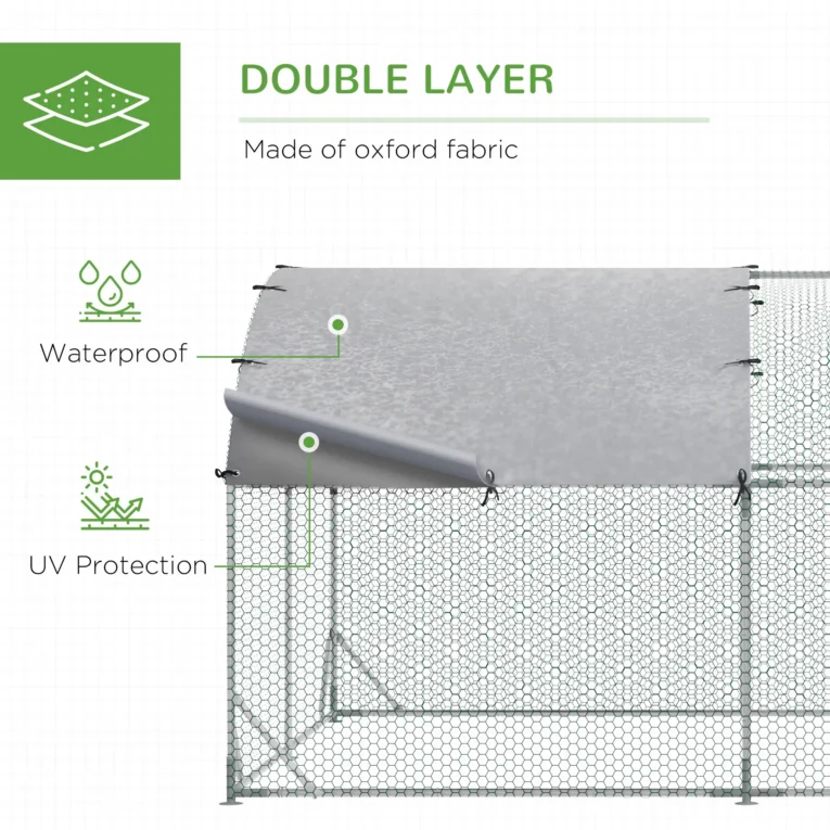 Walk-In Poultry Run with Roof Cover – 5.7 × 2.8m