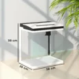 28-Litre Glass Aquarium with Filter and LED Lighting – White