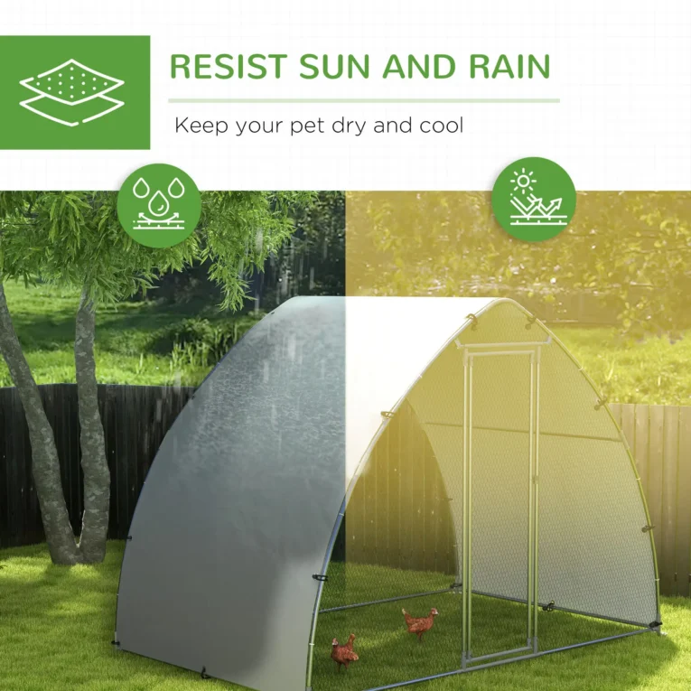 Walk-In Galvanised Chicken Run with Canopy – 3.04 × 1.9m