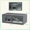 Wooden Rodent Enclosure with Hut and Sliding Tray – Grey, 100cm