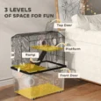 Hamster Cage 74H x 58L x 43Wcm – Black