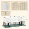 Modular Metal Small-Animal Playpen with Mat – Black, 34 Panels
