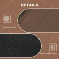 Raised Dog Bed with Canopy – Brown, 122 × 92cm