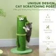 Round-Base Sisal Cat Scratching Post – Green, 63cm