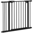 Dog Gate with 7cm Extension – Black, 74–87cm