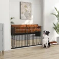 Extra-Wide Dog Gate with Extensions – Black, 75–145cm