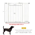 Adjustable Dog Gate Metal 74-94cm – White