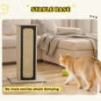 Cat Scratching Column with Top Perch and Replaceable Board – Oak, 63cm