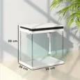 26-Litre Glass Aquarium with Filter, Pump and LED Lights – White