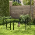 Eight-Panel Metal Dog Exercise Pen – Grey, 60cm