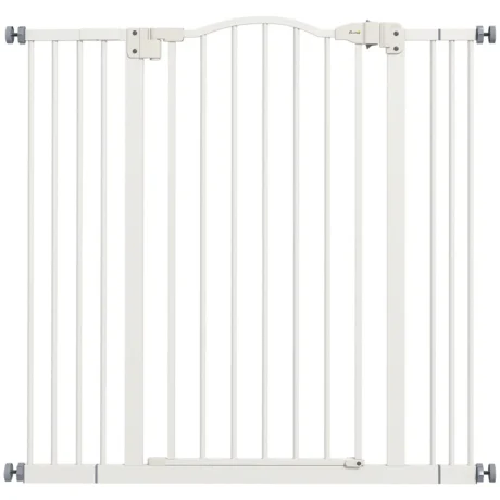 Adjustable Dog Gate – White, 94cm High, 74–100cm