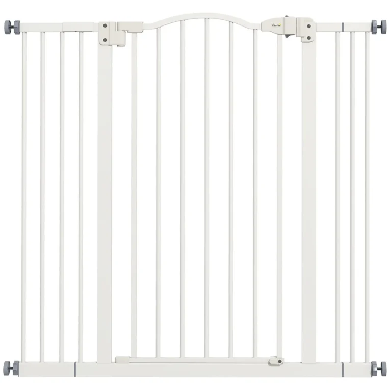 Adjustable Dog Gate – White, 94cm High, 74–100cm