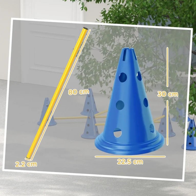 Four-Jump Dog Agility Set with Carry Bag – Blue and Yellow Four-Jump Dog Agility Set with Carry Bag – Blue and Yellow
