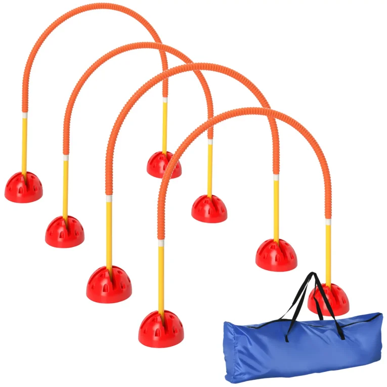 Four-Piece Adjustable Dog Agility Gate Set – Orange