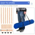 Six-Pole Dog Agility Weave Set with Whistle and Bag – Orange and White