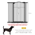 Pressure Fit Dog Stair Gate Auto Close 74-94cm – Black