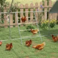 Chicken Roosting Ladder Wood and Steel Backyard Farm – Silver Tone & Natural Wood