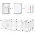 Eighteen-Panel Small-Animal Playpen – Black and White