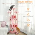 Cat Tree Scratching House Play Centre 173cm – Pink
