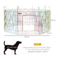 Eight-Panel Metal Pet Playpen – Multicolour, 60cm