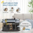 Folding Fabric Pet Playpen – Grey and Blue