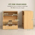 Pet Feeder Station Tilt-Out Cabinet Storage – Oak